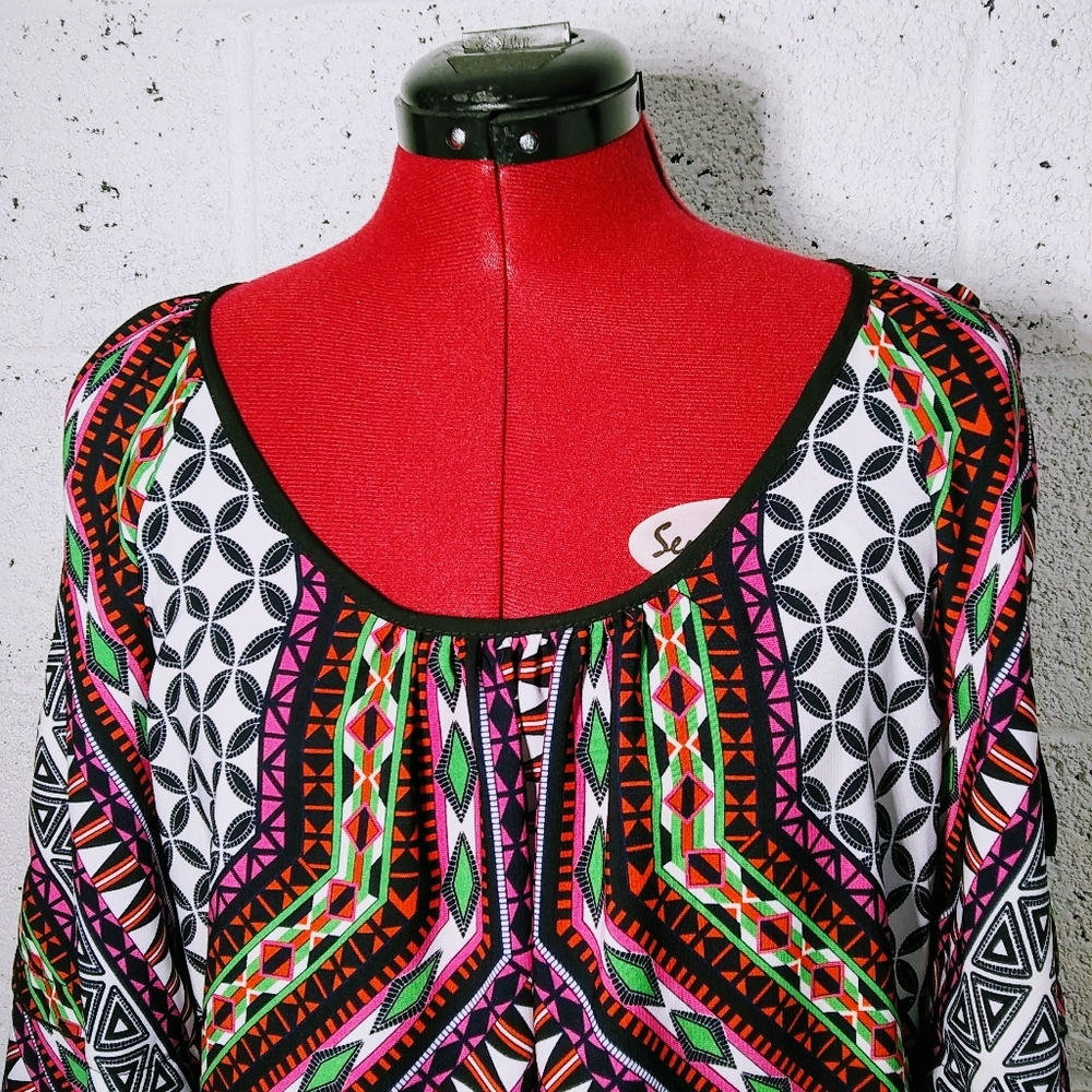 Gibson Latimer Small Long Sleeve Cold Shoulder Top
